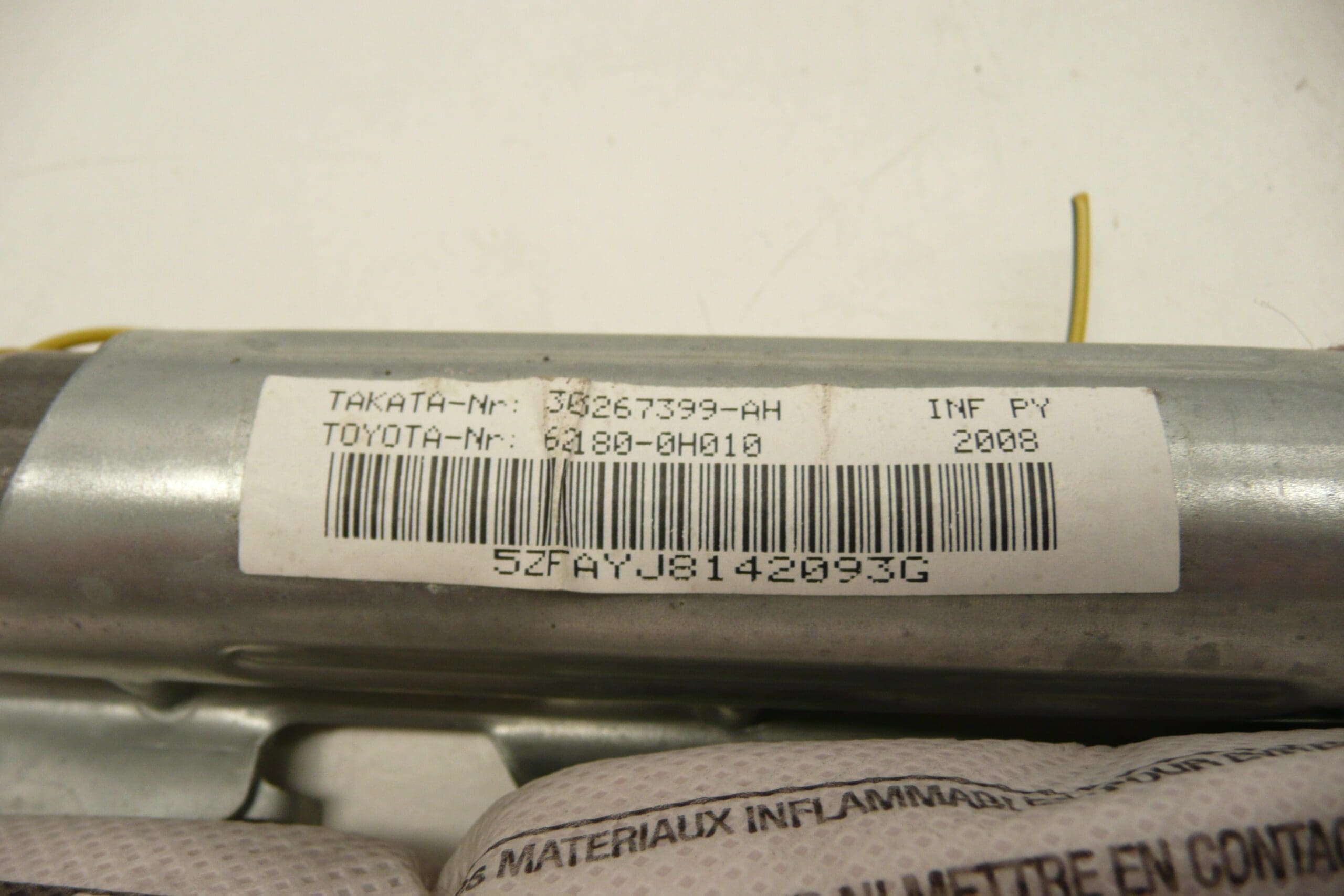 Airbag latéral de pavillon gauche pour Citroën C1 / Peugeot 107 62180-0H010 8331E1 – Image 2