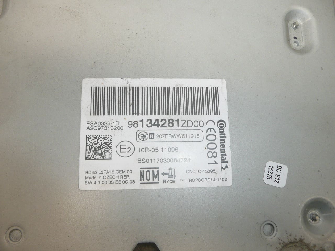 Autoradio Citroën C-Élysée Peugeot 301 98134281ZD00 – Image 2