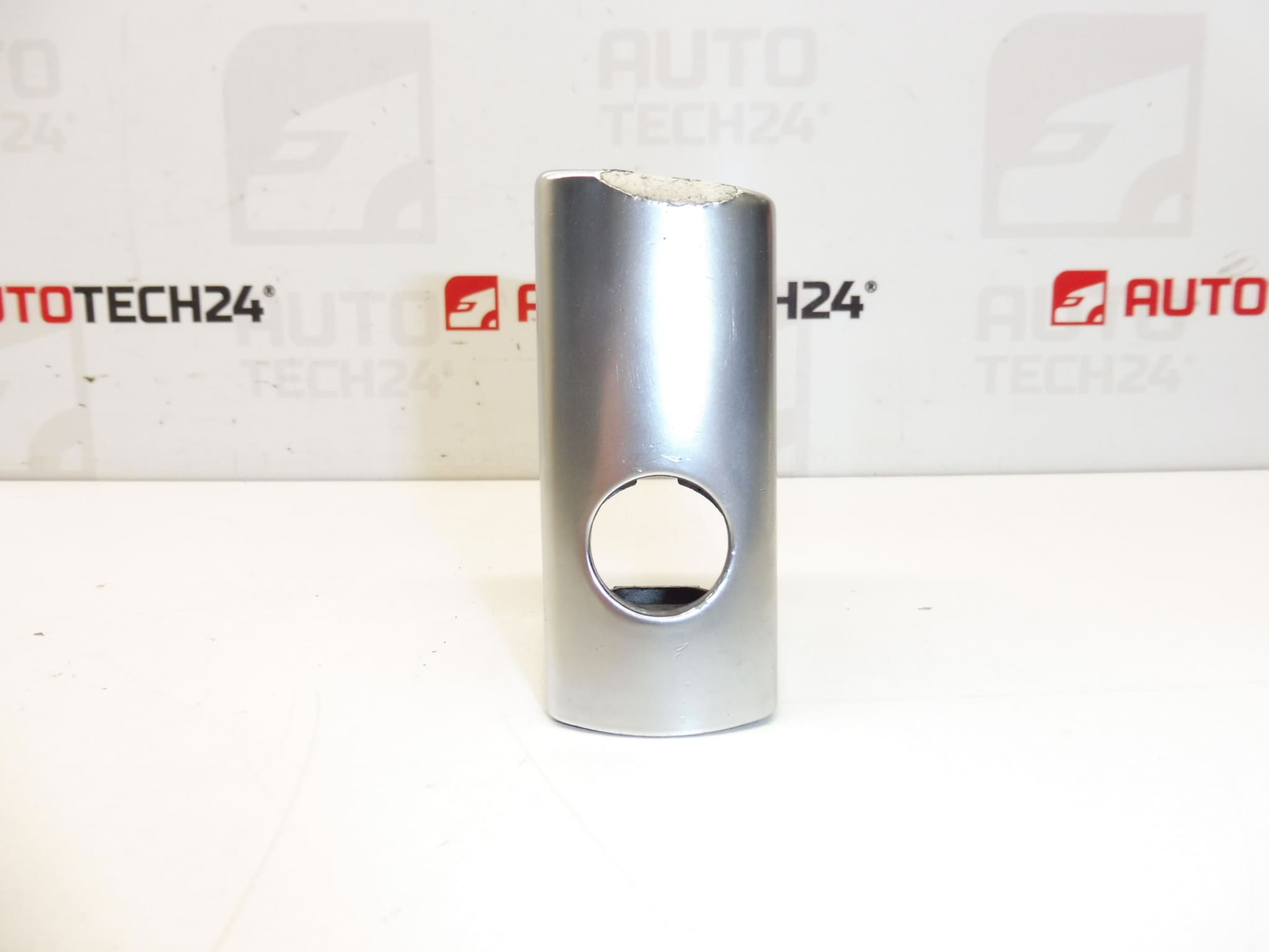 Cache serrure porte avant gauche Citroën Peugeot chrome 9119Y7