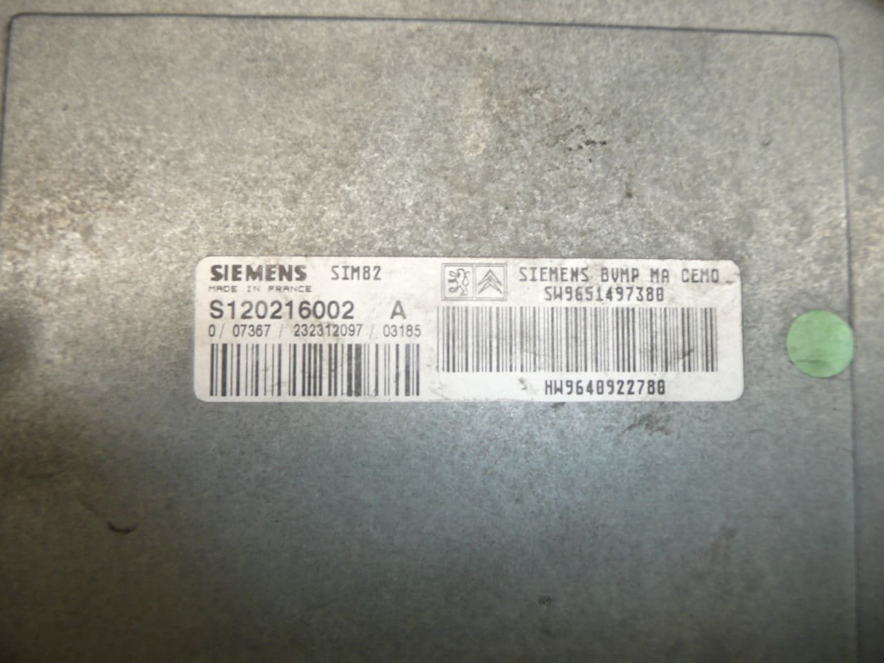 Calculateur Sensodrive Citroën/Peugeot 9640922780 S120216002 C 2529J9 – Image 2