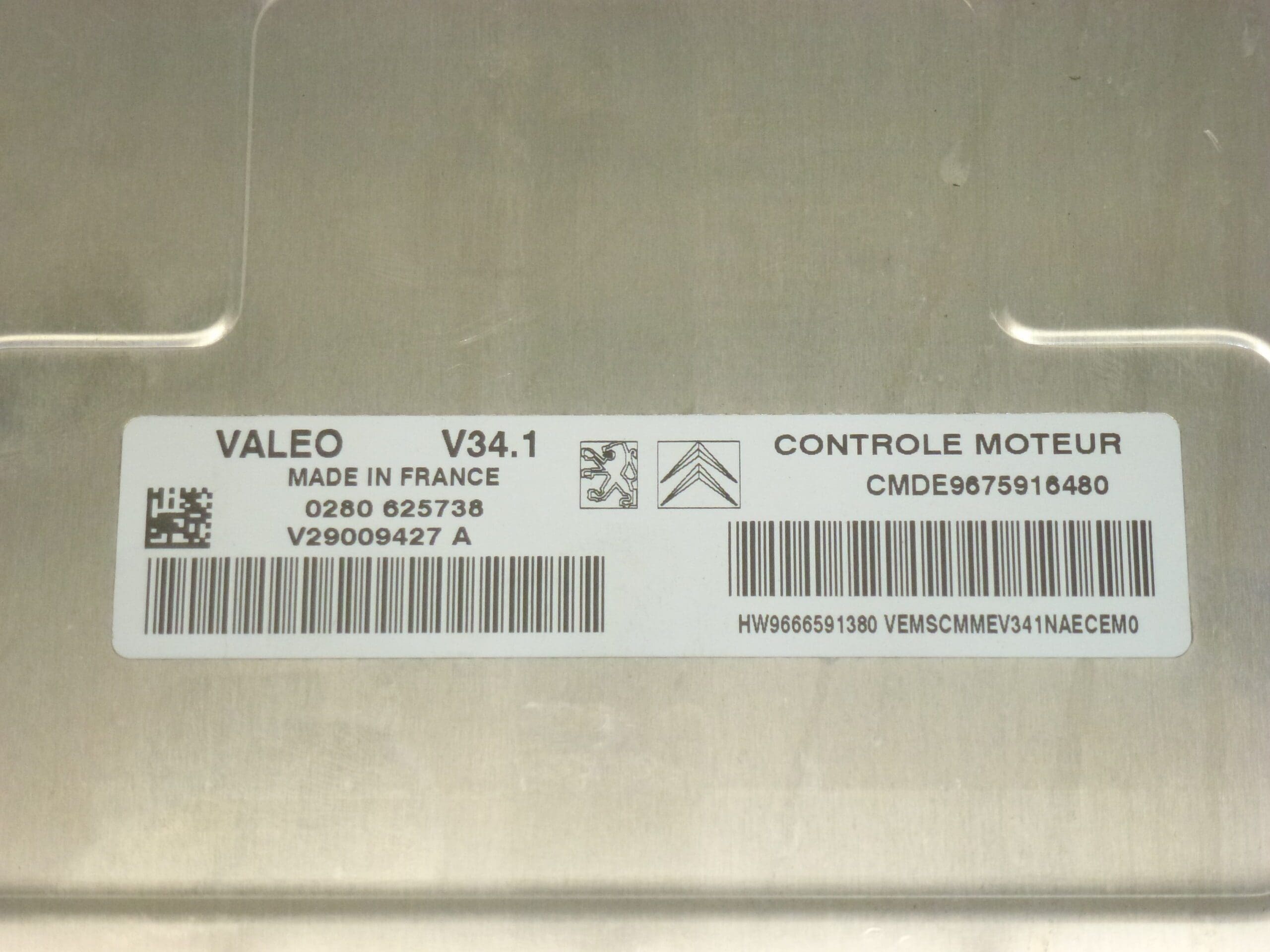 Calculateur moteur (ECU) Valeo V34.1 pour Citroën et Peugeot 9666591380 1943XS – Image 2
