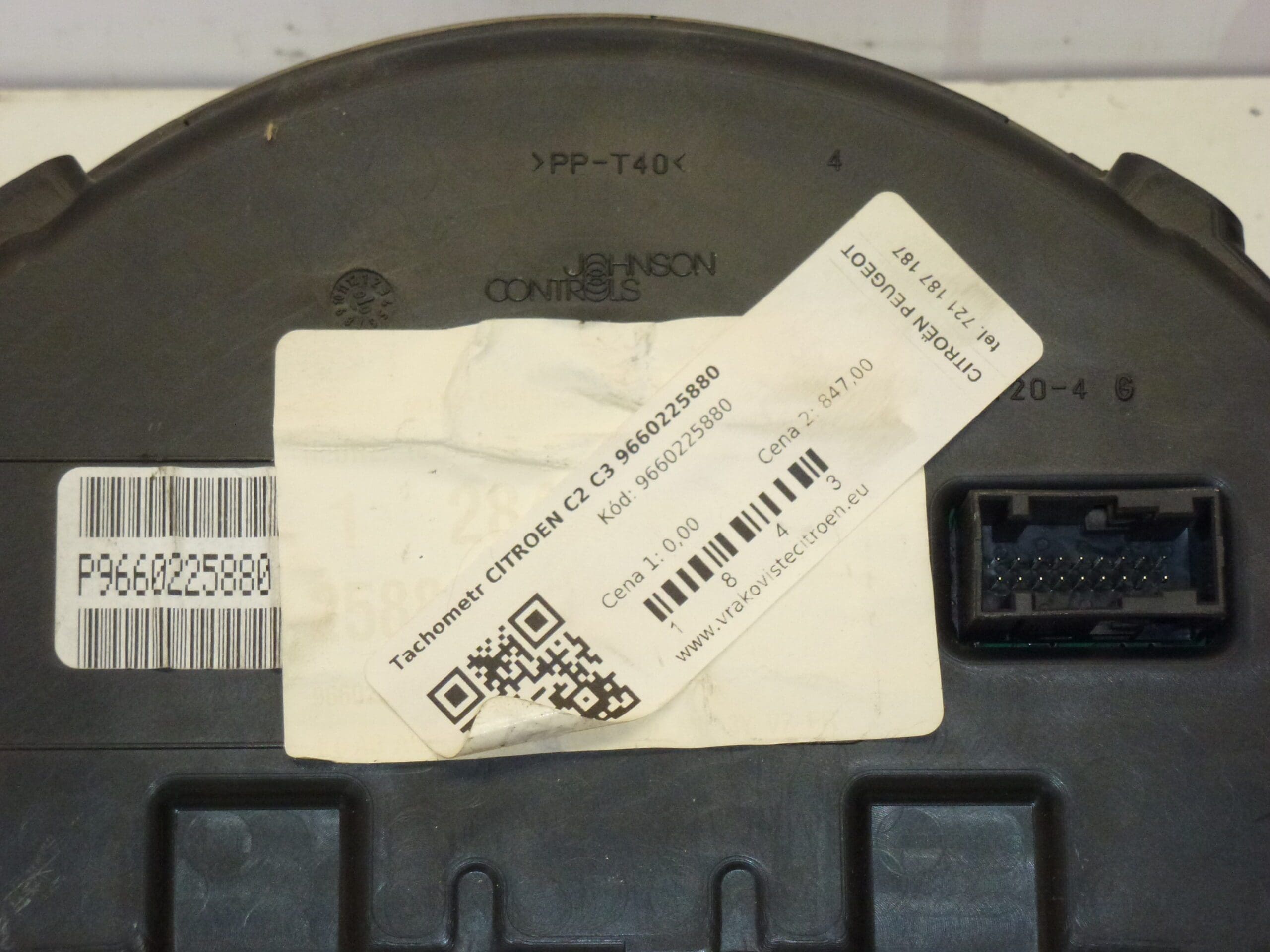 Tachymètre Citroën C2 C3 9660225880 6105WL – Image 2