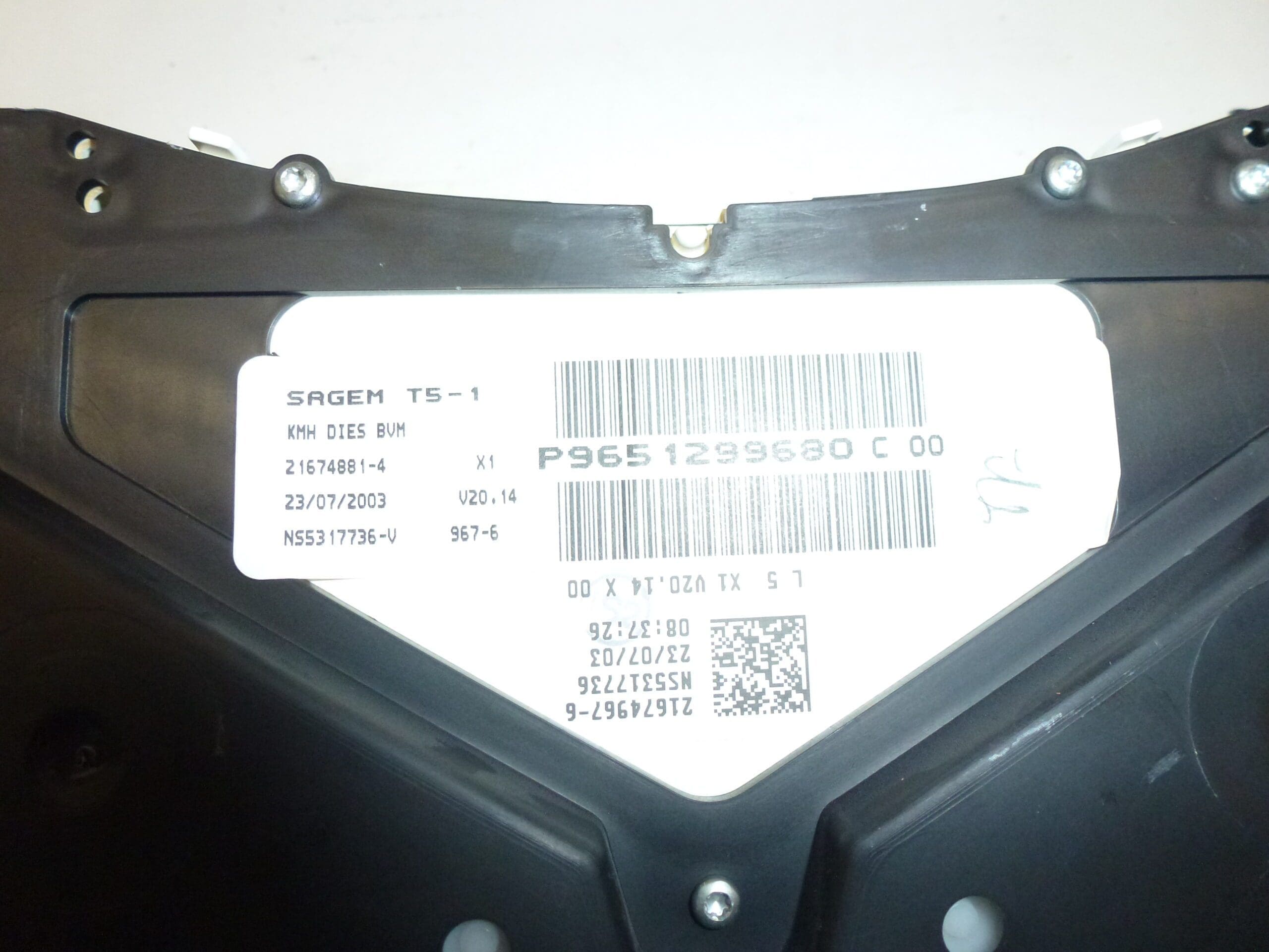 Compteur de vitesse Peugeot 307 168 000 km 9651299680 6104ZS – Image 2