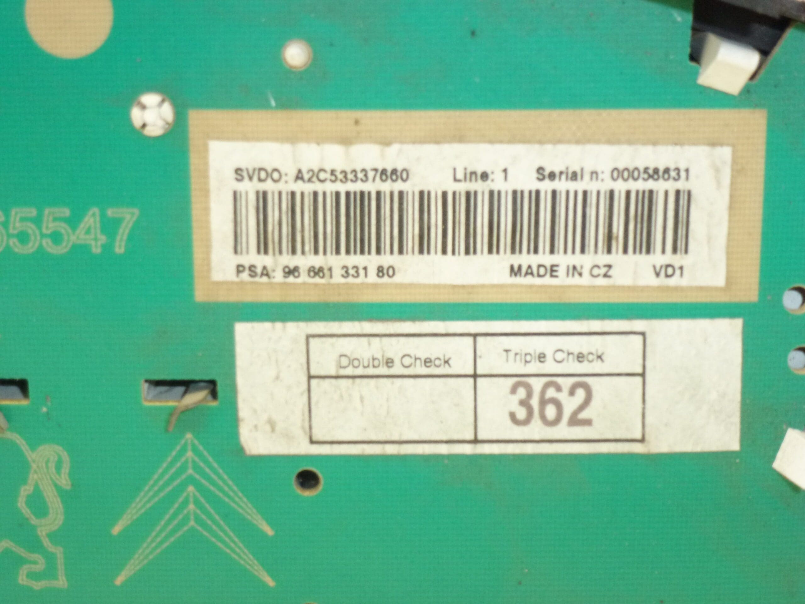 Combiné d'instruments Peugeot 207 9666133180 6103EC – Image 2