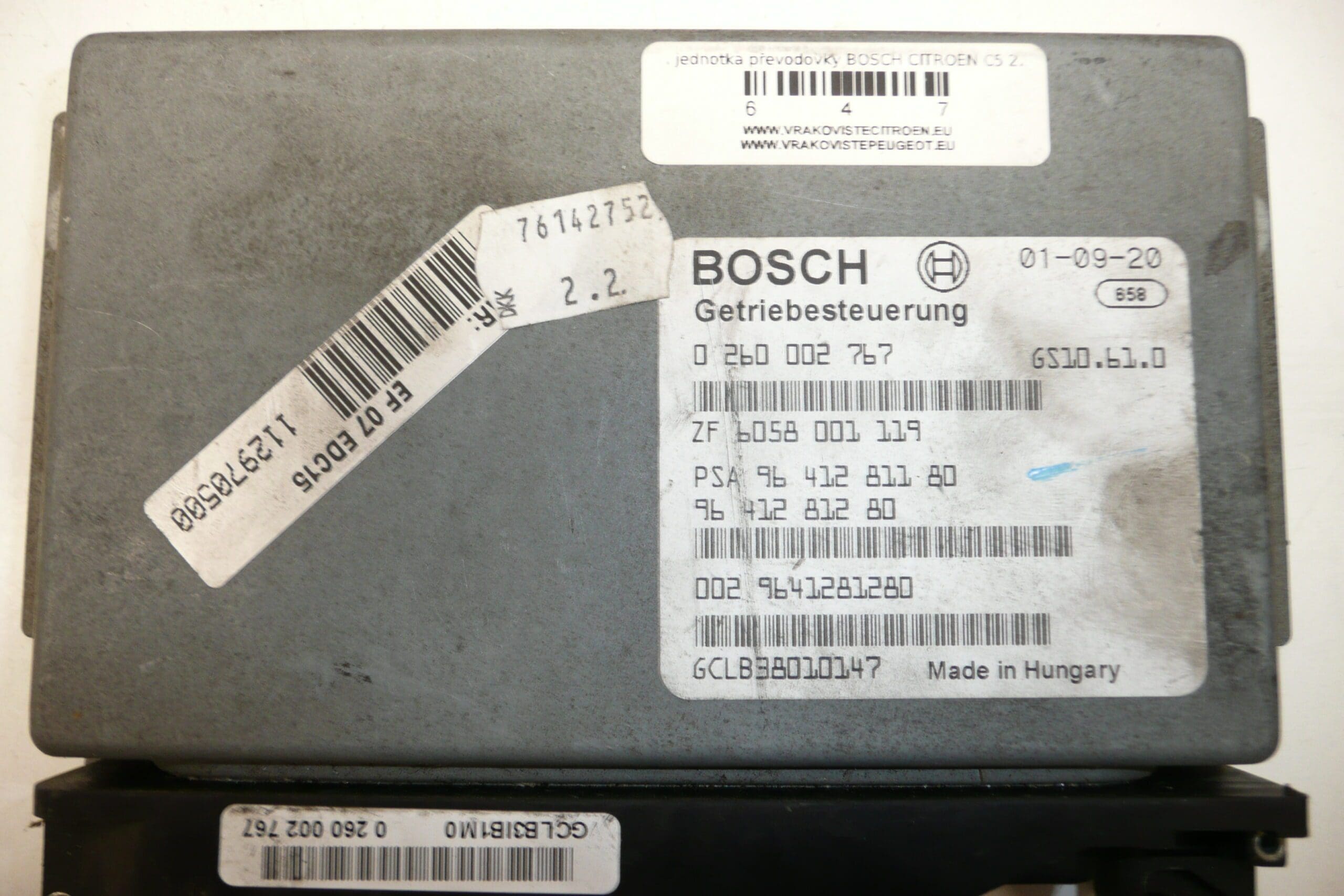 Unité de Commande ECU Bosch Citroën C5 2.2 HDI 0260002767 9641281180 2529L8 – Image 2