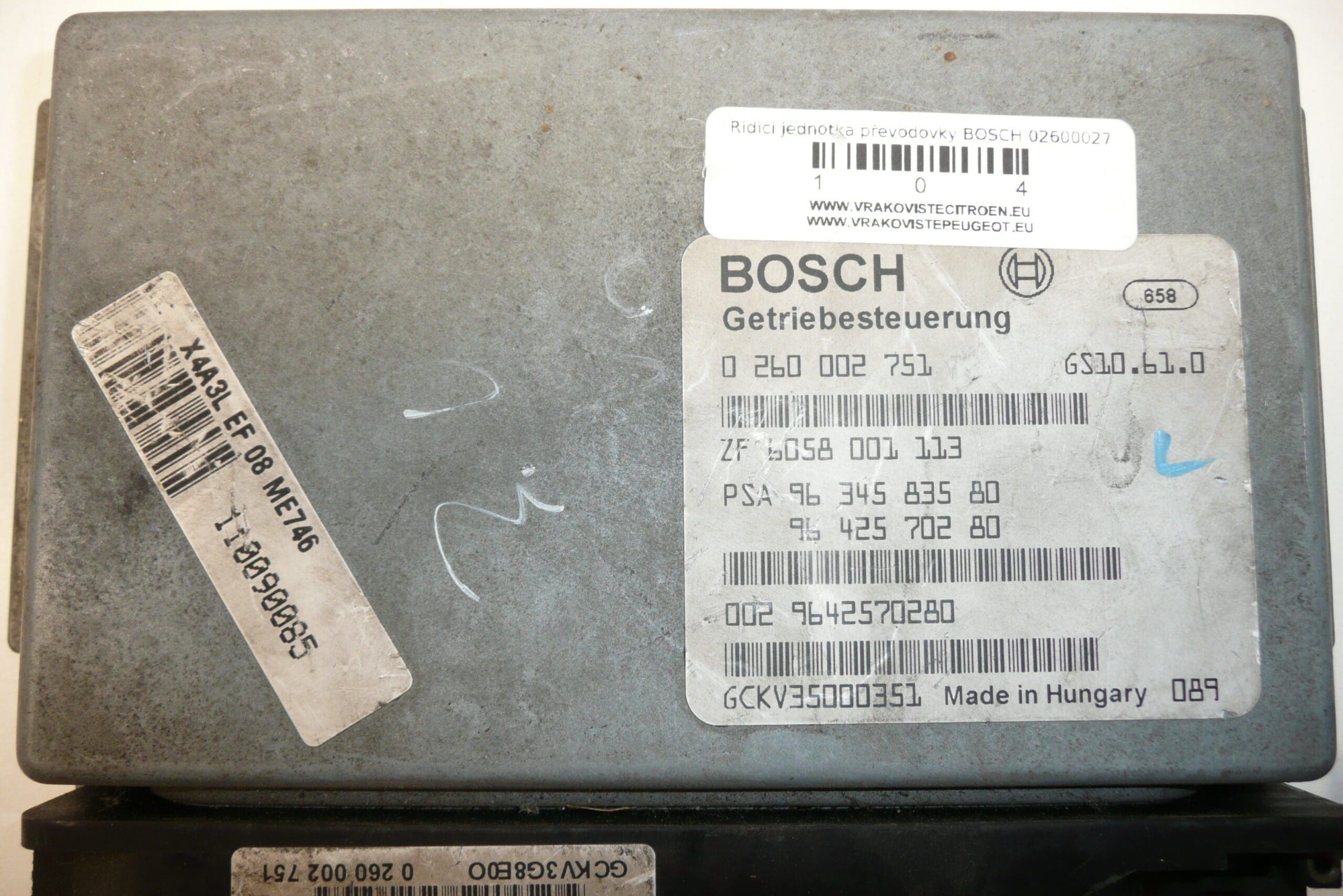 ECU Bosch Citroën C5 3.0 V6 9642570280 0260002751 – Image 2