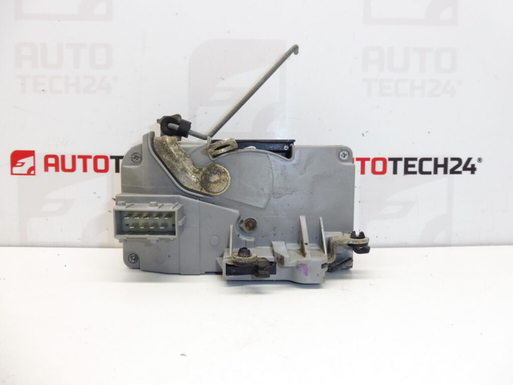 Serrure porte avant gauche Peugeot 206 jusqu'à 2002 connecteur carré 9135H3