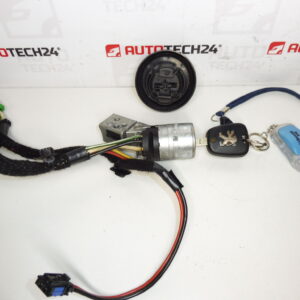 Boitier interrupteur, bouchon réservoir, 1 clé Peugeot 307 4162AS 4162X4