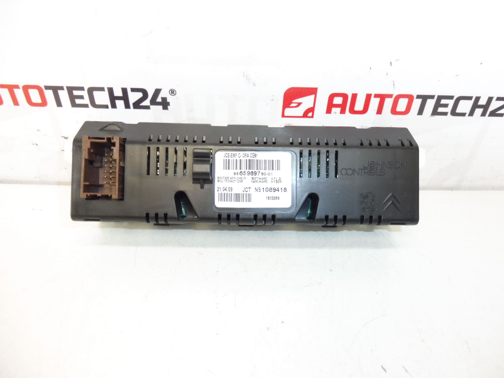 Afficheur radio / ordinateur de bord Citroën Peugeot 9665989780 9821852480 6593E6 – Image 2