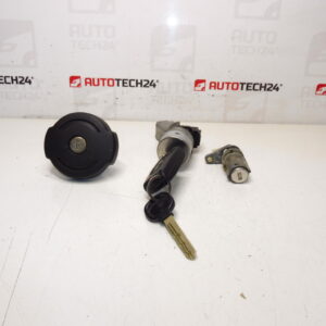 Kit de serrures avec 1 clé pour Peugeot 307 - 4162JC / 4162KG