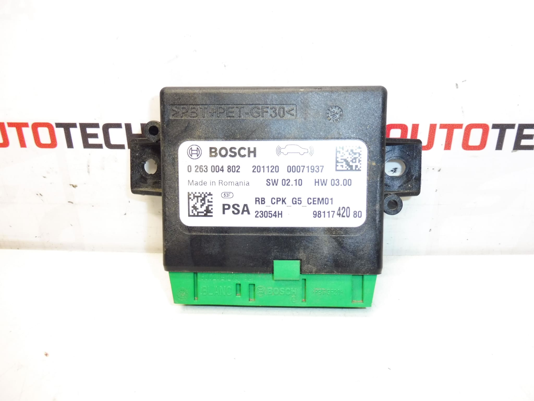 Calculateur PDC Bosch Peugeot 308 T9 0263004802 9811742080 1613711480