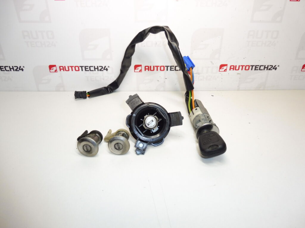 Kit de serrures pour Peugeot 206/206+ - 1 clé - Réf. 4162NR, 4162EZ