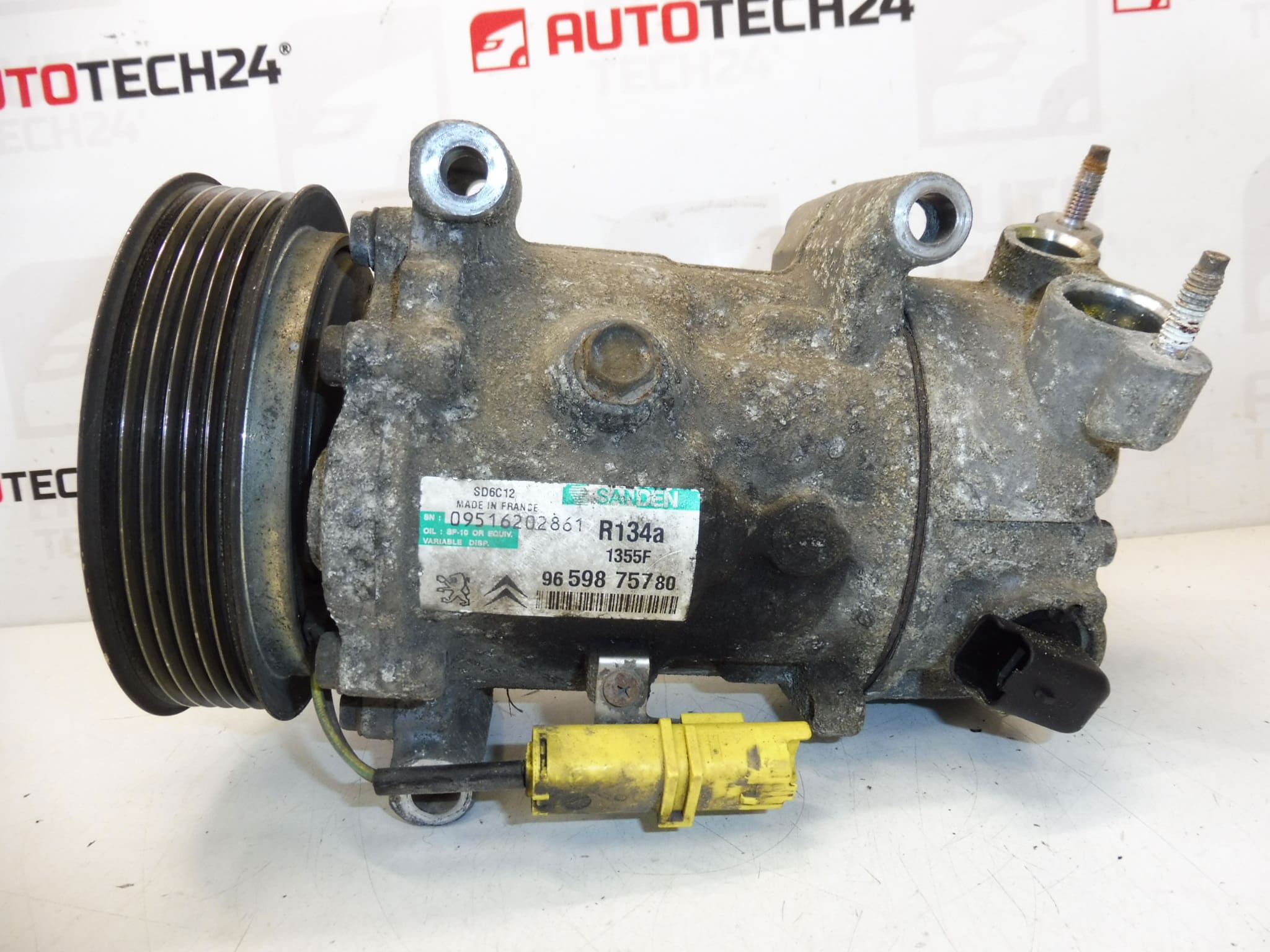 Compresseur de climatisation Sanden SD6C12 1355F 9659875780 – Image 2