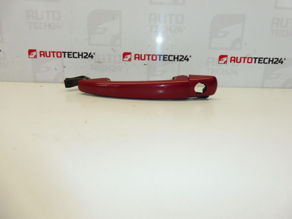 Poignée de porte avant gauche rouge pour Citroën et Peugeot LKRD 9101GF